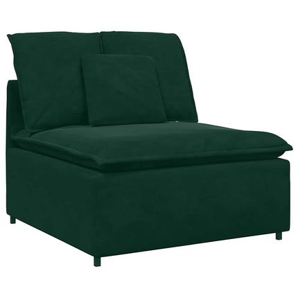 modulsofa med hynder fløjl mørkegrøn