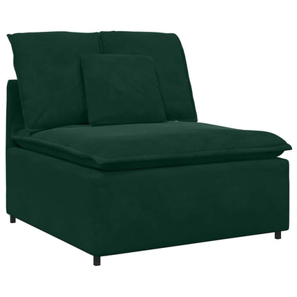 modulsofa med hynder fløjl mørkegrøn