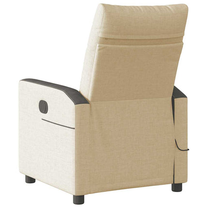 eldrevet massagestol stof cremefarvet