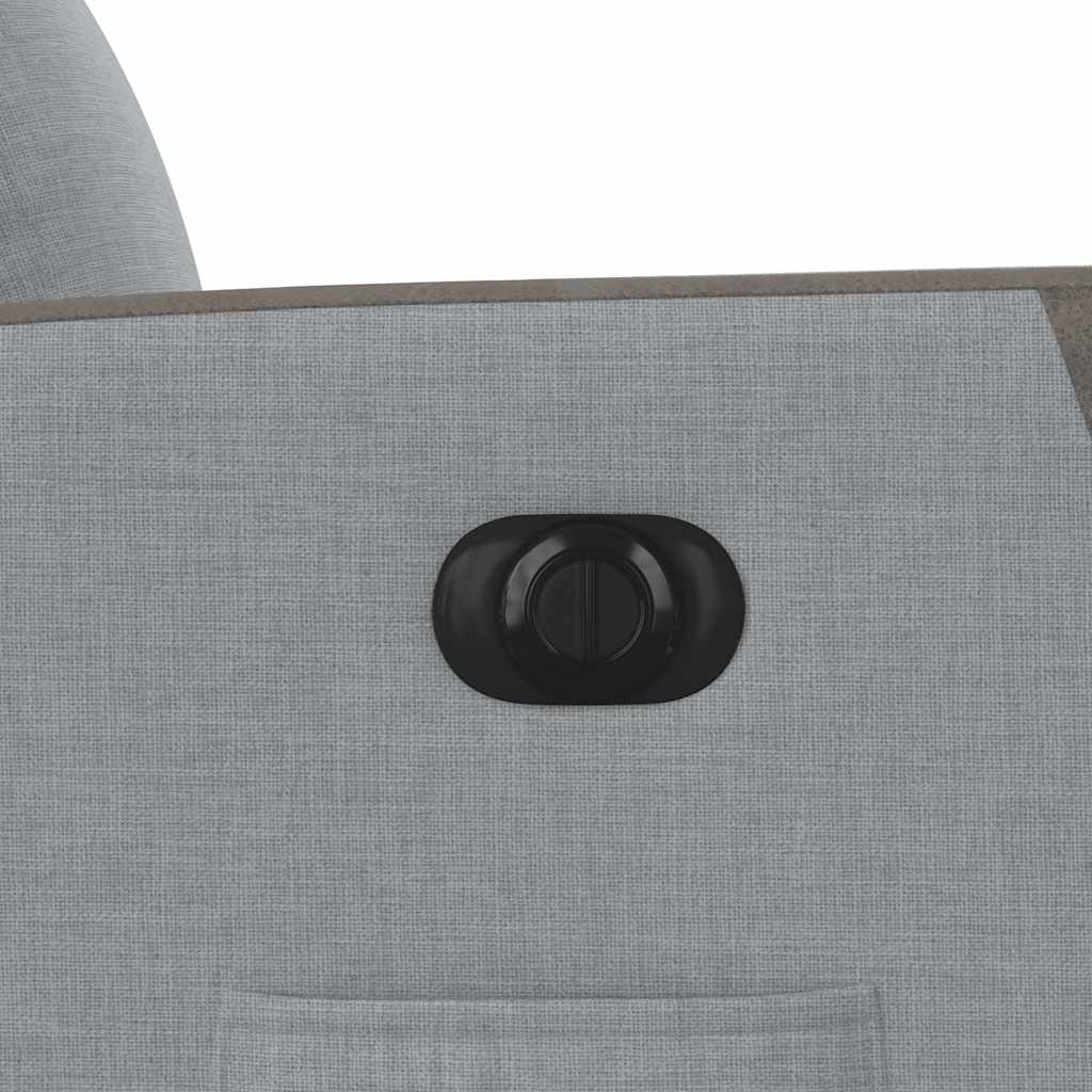 eldrevet lænestol stof lysegrå