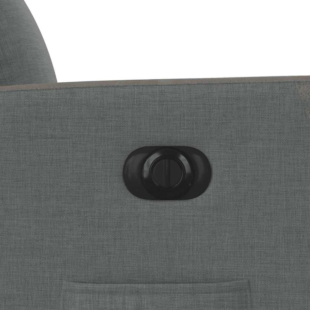 eldrevet lænestol stof mørkegrå