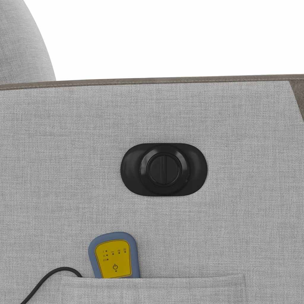 eldrevet massagestol stof skygrå