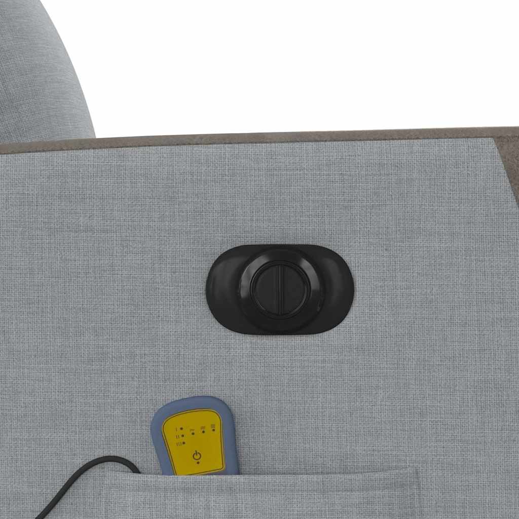 eldrevet massagestol stof lysegrå