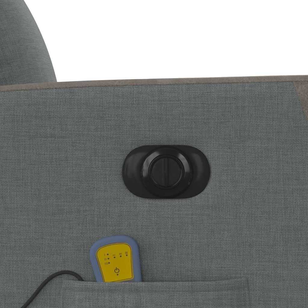 eldrevet massagestol stof mørkegrå