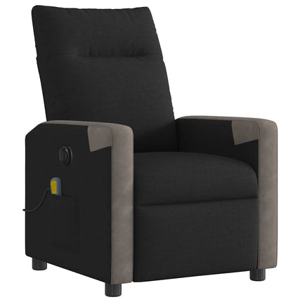 eldrevet massagestol stof sort