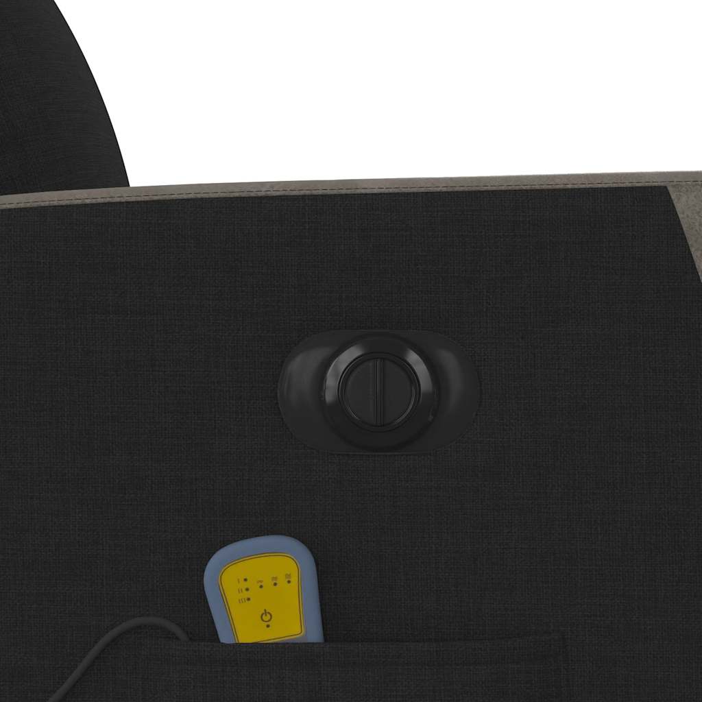 eldrevet massagestol stof sort