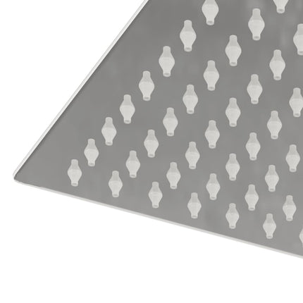 regnbrusehoved 20x20 cm firkantet rustfrit stål 304