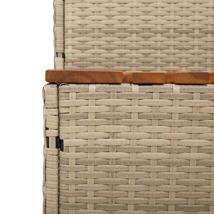 spakant 50x50x50,5 cm polyrattan og massivt akacietræ beige