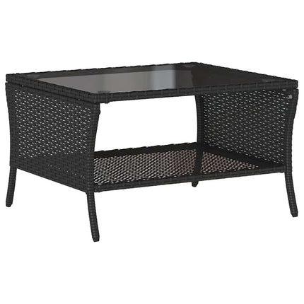 sofasæt til haven 6 dele med hynder polyrattan sort