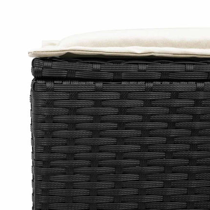 sofasæt til haven 6 dele med hynder polyrattan sort