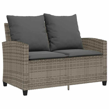 sofasæt til haven 6 dele med hynder polyrattan grå
