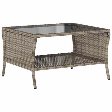 sofasæt til haven 6 dele med hynder polyrattan grå