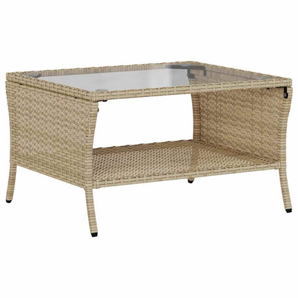 sofasæt til haven 6 dele med hynder polyrattan beige