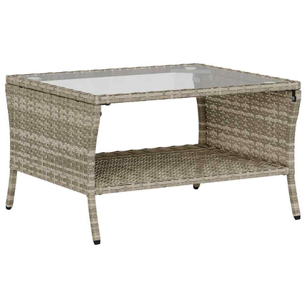 sofasæt til haven 6 dele med hynder polyrattan lysegrå