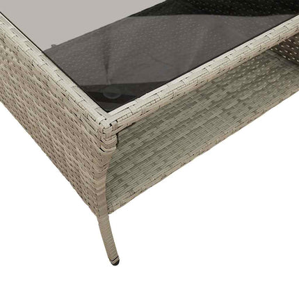 sofasæt til haven 6 dele med hynder polyrattan lysegrå