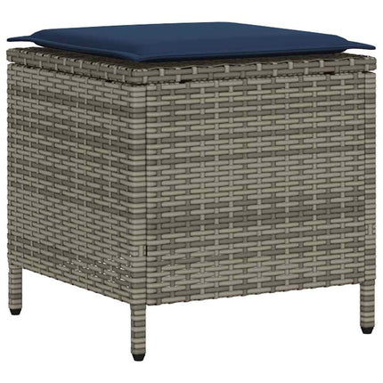 sofasæt til haven 6 dele med hynder polyrattan grå