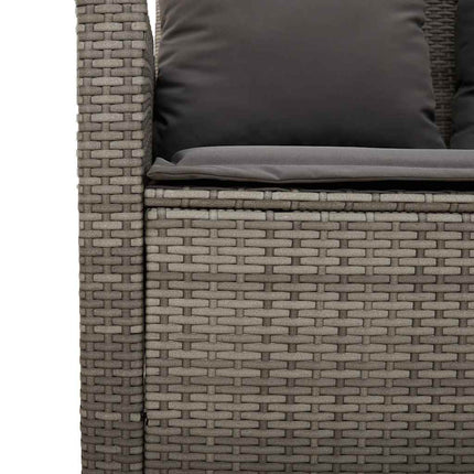 sofasæt til haven 6 dele med hynder polyrattan grå
