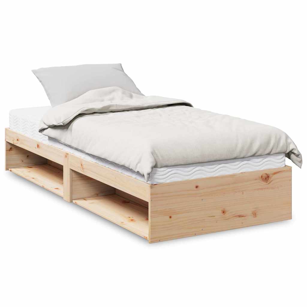 daybed uden madras 100x200 cm massivt fyrretræ billede