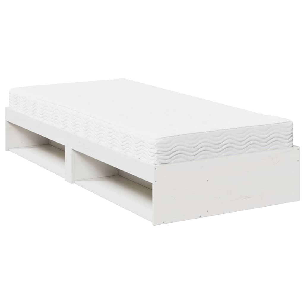 daybed uden madras 100x200 cm massivt fyrretræ hvid