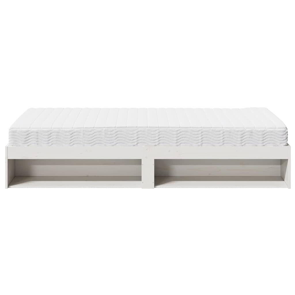 daybed uden madras 100x200 cm massivt fyrretræ hvid