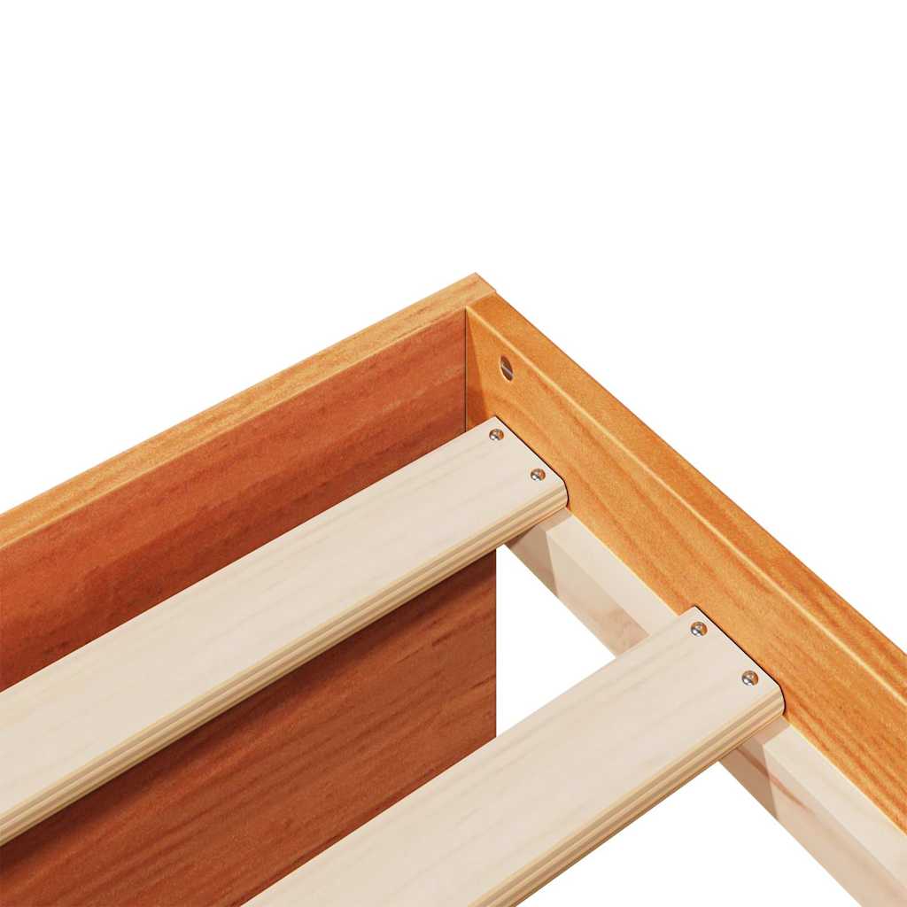 daybed med madras 80x200 cm massivt fyrretræ gyldenbrun