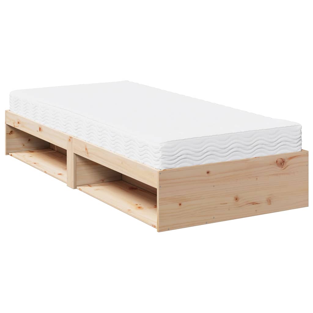 daybed med madras 90x190 cm massivt fyrretræ
