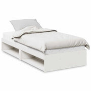 daybed med madras 90x190 cm massivt fyrretræ hvid