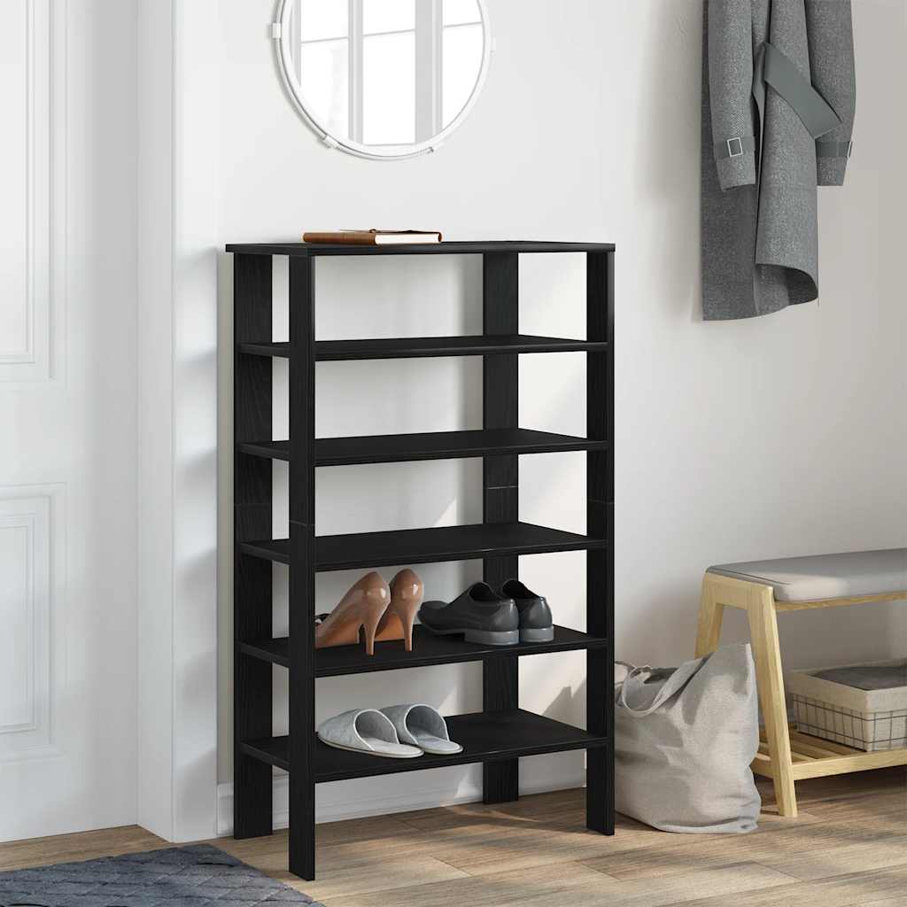 skoreol 61x32x105 cm konstrueret træ sort