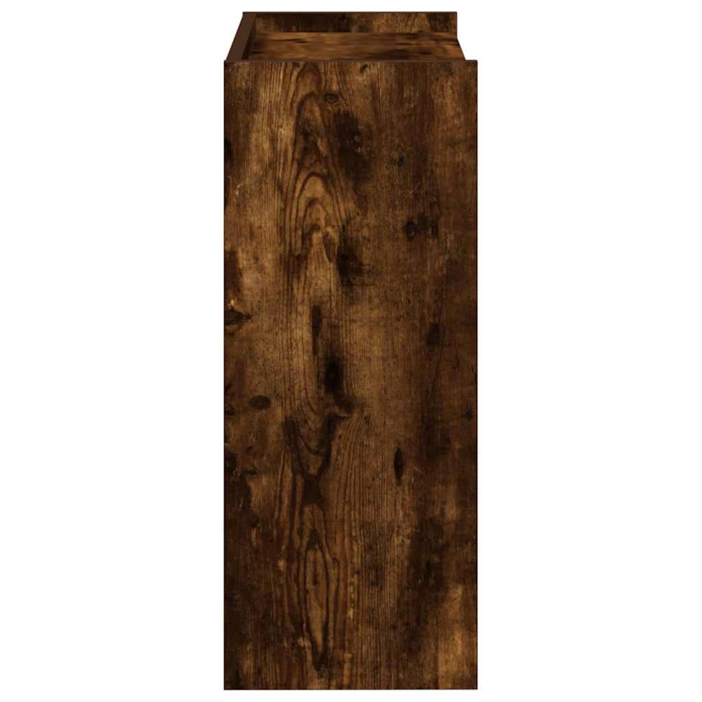 skoreol 60x25x62 cm konstrueret træ røget egetræsfarve