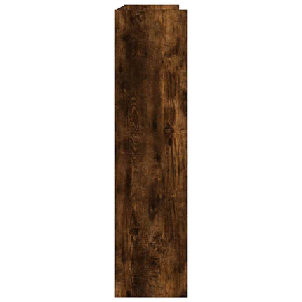 skoreol 80x25x100 cm konstrueret træ røget egetræsfarve