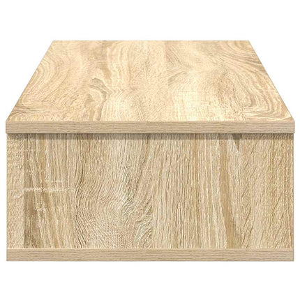 væghylde med skuffer 80x34x17 cm konstrueret træ sonoma-eg