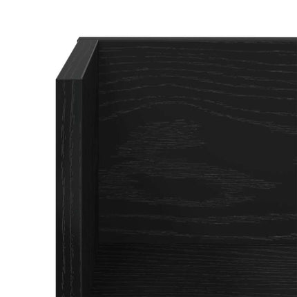 væghylder 2 stk. 75x16,5x16,5 cm konstrueret træ sort