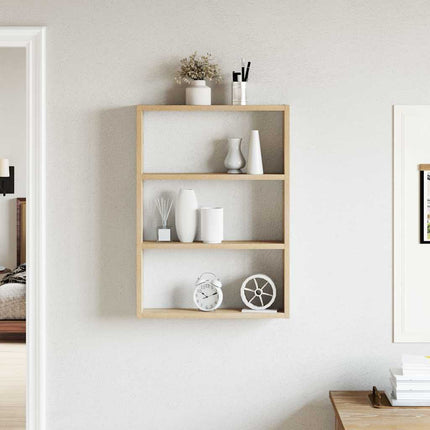 væghylde 43x9x60 cm konstrueret træ sonoma-eg