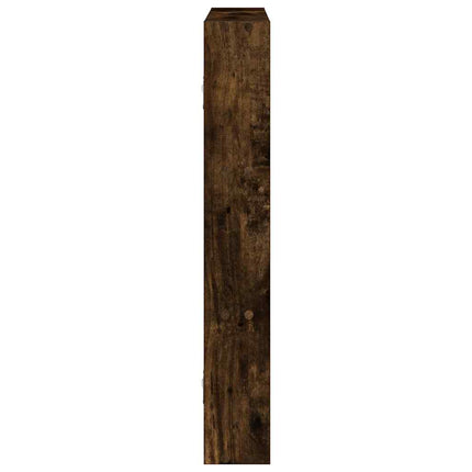 væghylde 43x9x60 cm konstrueret træ røget egetræsfinish