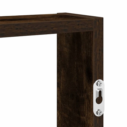 væghylde 43x9x60 cm konstrueret træ røget egetræsfinish