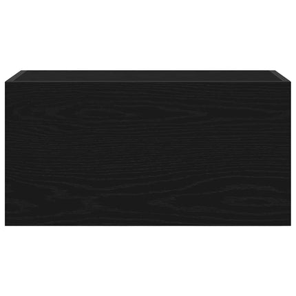 væghængt badeværelsesskab 60x25x30 cm konstrueret træ sort