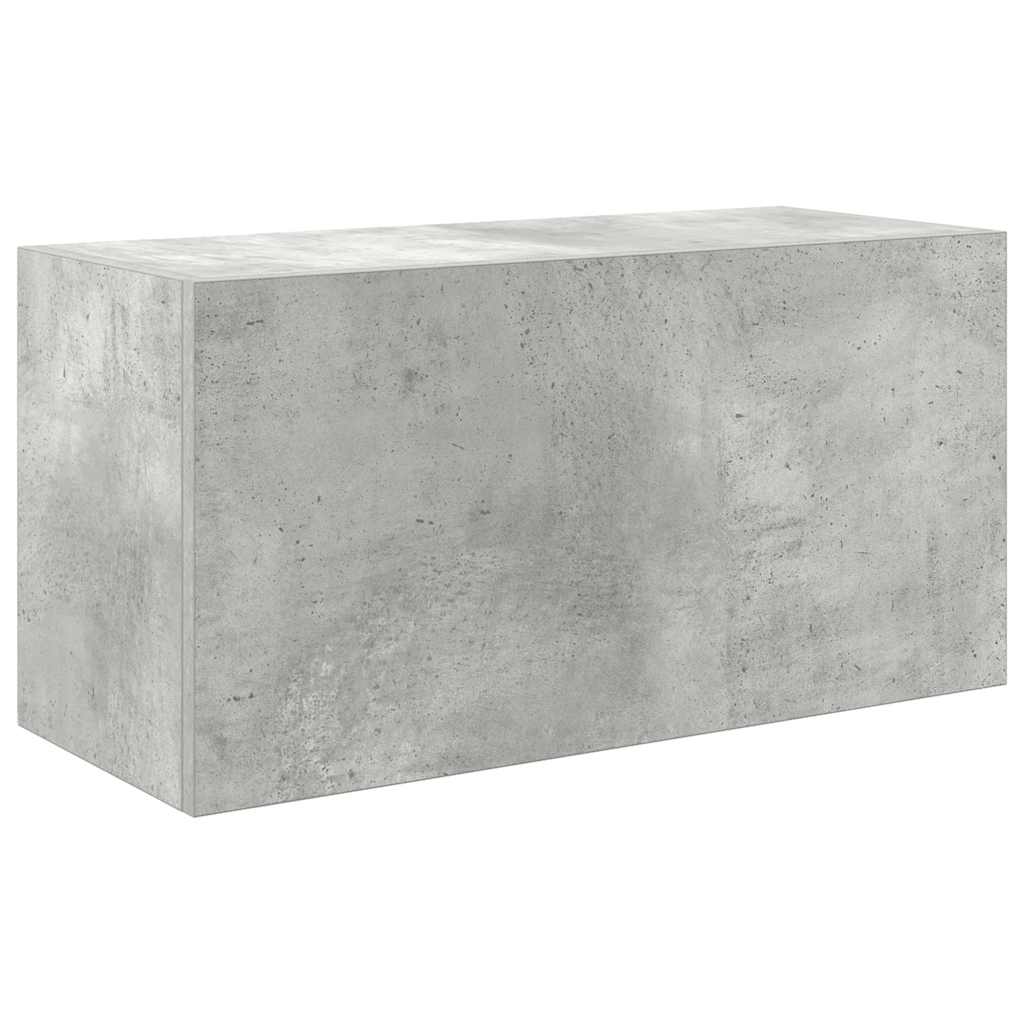 væghængt badeværelsesskab 60x25x30 cm konstrueret træ betongrå