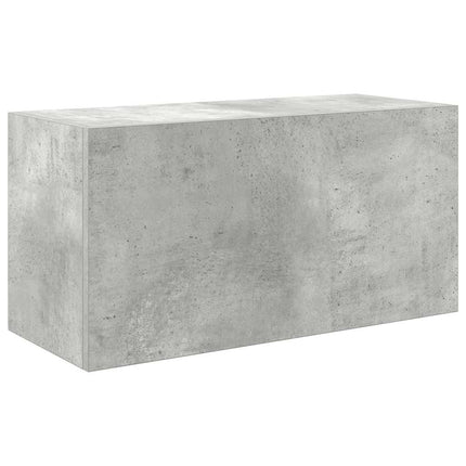 væghængt badeværelsesskab 60x25x30 cm konstrueret træ betongrå