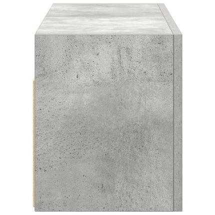 væghængt badeværelsesskab 60x25x30 cm konstrueret træ betongrå