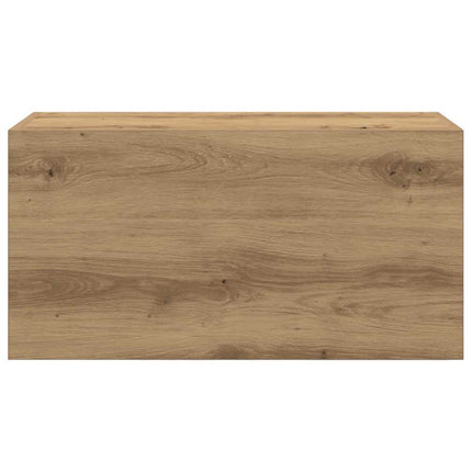 væghængt badeværelsesskab 60x25x30 cm konstrueret træ kunsteg