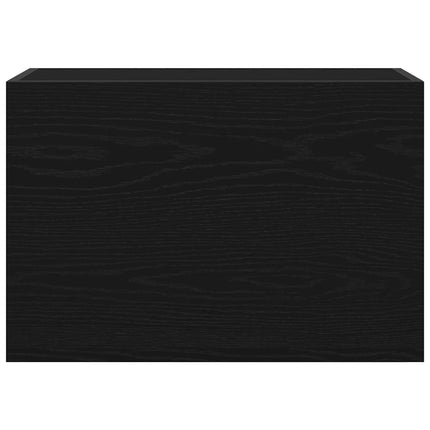 væghængt badeværelsesskab 60x25x40 cm konstrueret træ sort