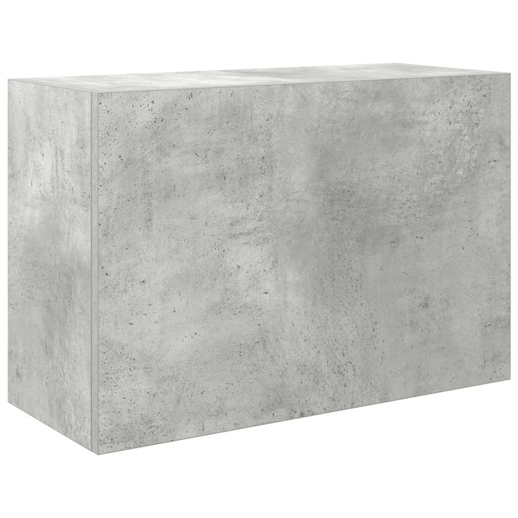 væghængt badeværelsesskab 60x25x40 cm konstrueret træ betongrå