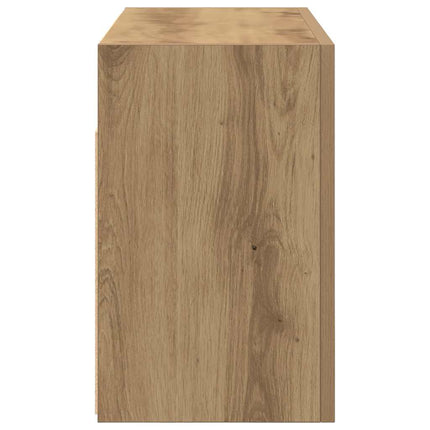 væghængt badeværelsesskab 60x25x40 cm konstrueret træ kunsteg