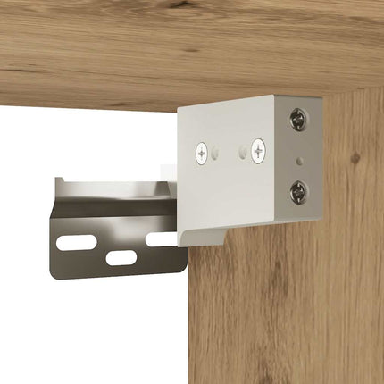 væghængt badeværelsesskab 60x25x40 cm konstrueret træ kunsteg