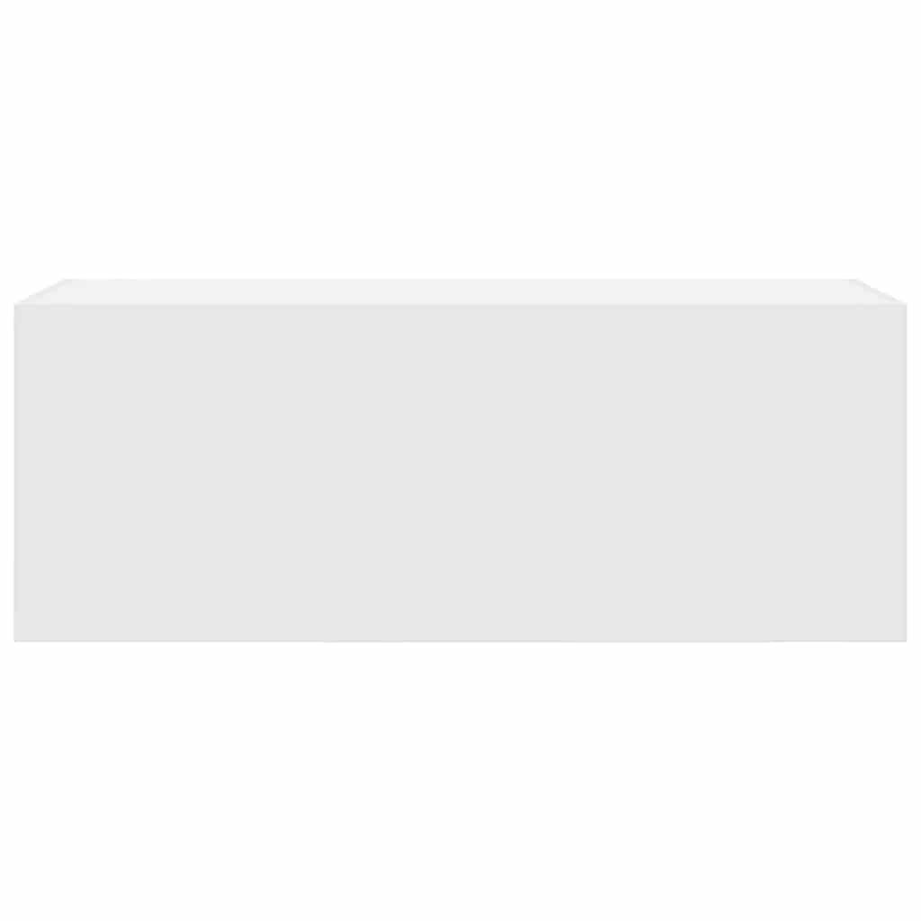 væghængt badeværelsesskab 80x25x30 cm konstrueret træ hvid