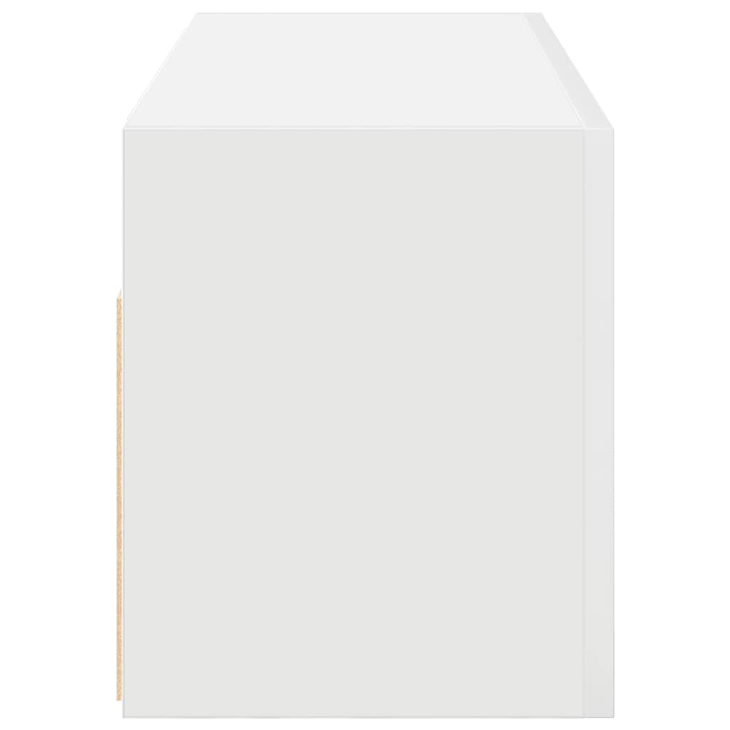 væghængt badeværelsesskab 80x25x30 cm konstrueret træ hvid