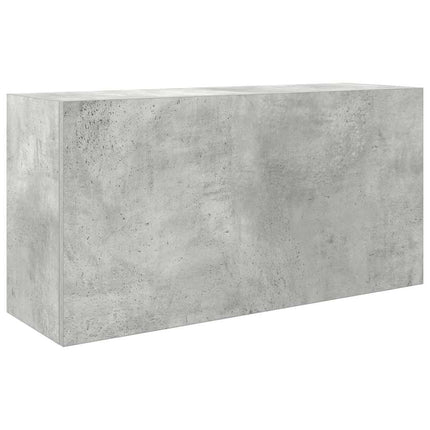 væghængt badeværelsesskab 80x25x40 cm konstrueret træ betongrå