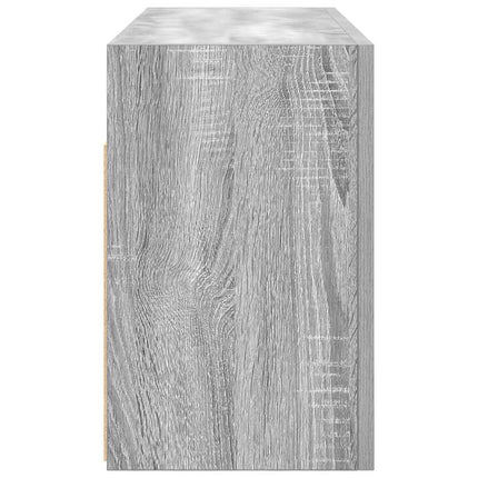 væghængt badeværelsesskab 80x25x40 cm konstrueret træ