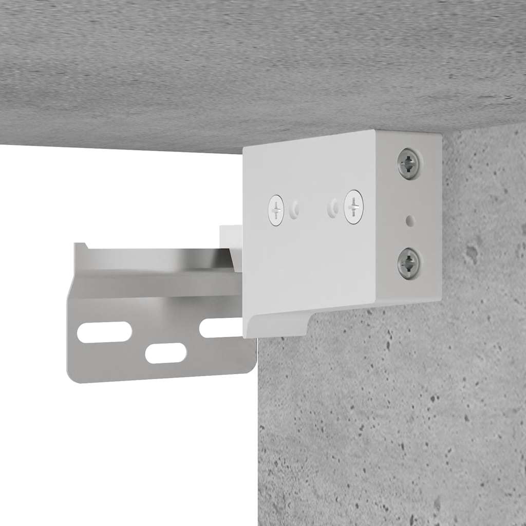 væghængt badeværelsesskab 100x25x30 cm konstrueret træ betongrå
