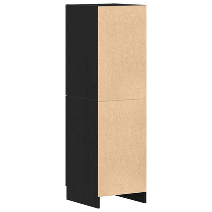 køkkenskab 38x41,5x131,5 cm konstrueret træ sort